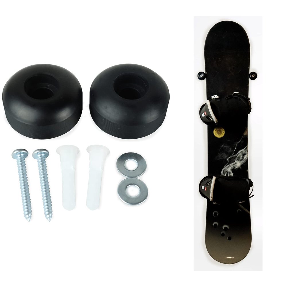 TGM Skateboards Snowboard Wall Mount Display Hanger Rack for Vertical Storage - Skate Wheels Damage Free Cinch System - Designed for Indoor Display or Garage Storage