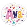 Ava Girl Name Cute Kid Lunchbox - 5" Vinyl Sticker - for Car Laptop I-Pad - Waterproof Decal view 1