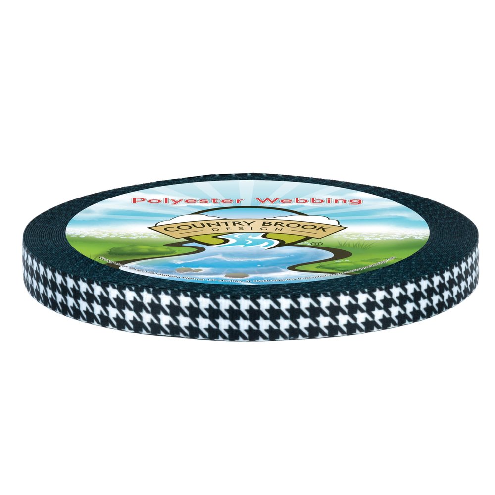 Country Brook Design - Houndstooth Photo Quality Polyester (1/2 Inch, 50 Yards)