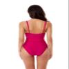 BCA by Rebecca Virtue Megan - Women's One Piece Swimsuit with V-Neck, Wraparound Waist Tie and Adjustable Back Strap, Bathing Suits for Women, Pink, X-Large view 2