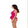 BCA by Rebecca Virtue Megan - Women's One Piece Swimsuit with V-Neck, Wraparound Waist Tie and Adjustable Back Strap, Bathing Suits for Women, Pink, X-Large view 4
