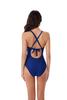 BCA by Rebecca Virtue Tori Twist - Women's One Piece Swimsuit with Plunge Neckline, Twist-Front Waist and Adjustable Back Strap, Bathing Suits for Women, Steel, Large view 4