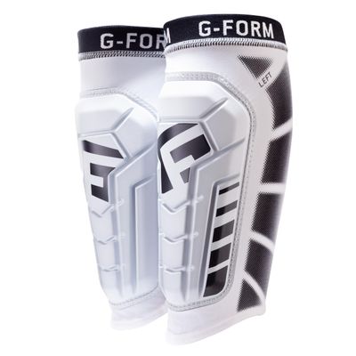 G-Form Pro-S Vento Soccer Shin Guard - Machine-Washable Performance Shin Guards - Flexible SmartFlex Pads - Lightweight, Low-Profile Soccer Gear - White, Adult Large