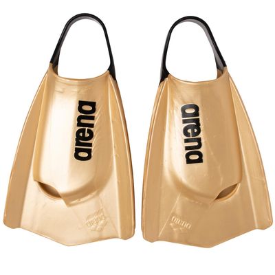 Arena Unisex Adult 50th Anniversary Powerfin Pro II Training Fins for Swimming Silicone Short Blade Open Heel Left/Right Custom Design, Size 9.5-10.5