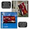 Miami Heat Dual Logo Indoor Outdoor Flag Banner view 3