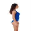 BCA by Rebecca Virtue Tori Twist - Women's One Piece Swimsuit with Plunge Neckline, Twist-Front Waist and Adjustable Back Strap, Bathing Suits for Women, Sapphire, Large view 2