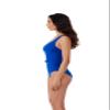 BCA by Rebecca Virtue Tori Twist - Women's One Piece Swimsuit with Plunge Neckline, Twist-Front Waist and Adjustable Back Strap, Bathing Suits for Women, Sapphire, Large view 3