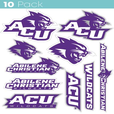 Abilene Christian University 10 Pack Collegiate Vinyl Decal Sticker Officially Licensed Collegiate Product