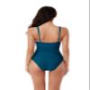 BCA by Rebecca Virtue Megan - Women's One Piece Swimsuit with V-Neck, Wraparound Waist Tie and Adjustable Back Strap, Bathing Suits for Women, Fern Multi Color, Medium view 2