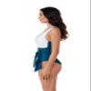 BCA by Rebecca Virtue Megan - Women's One Piece Swimsuit with V-Neck, Wraparound Waist Tie and Adjustable Back Strap, Bathing Suits for Women, Fern Multi Color, Medium view 4