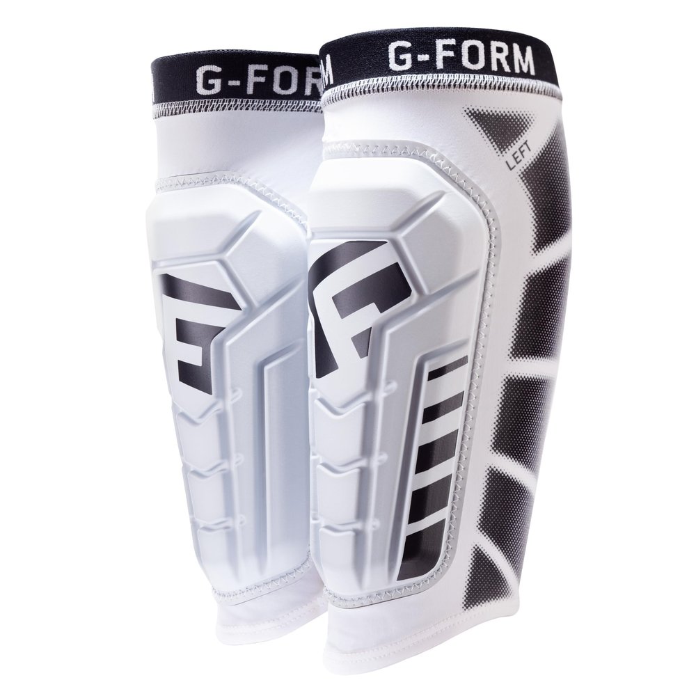 G-Form Pro-S Vento Soccer Shin Guard - Machine-Washable Performance Shin Guards - Flexible SmartFlex Pads - Lightweight, Low-Profile Soccer Gear - White, Adult XL
