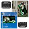 Boston Celtics Dual Logo Indoor Outdoor Flag Banner view 3