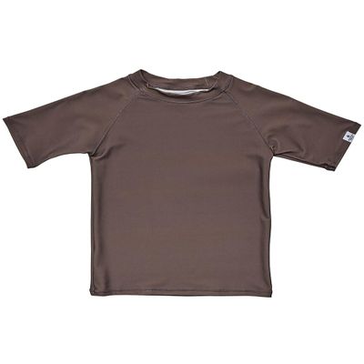 Snapper Rock Boys' Chocolate Sustainable SS Rashguard Top (Toddler/Little Big Kids), Brown
