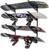 StoreYourBoard Ski & Snowboard Rack, Adjustable Wall Mount Rack Storage System for 4 Boards, Heavy-Duty Garage Wall Organizer for Ski & Snowboards (Snowboard - Black) view 1