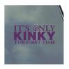 It's Only Kinky the First Time Vinyl Sticker Decal BDSM Kitten Domme Sexy Master Slave Hot Symbol Oval Symbol view 1