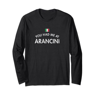 Arancini Italian Rice Balls Stuffed Deep Fried Sicilian Food Long Sleeve T-Shirt