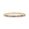 PAVOI 14K Gold Plated Brownish Multi Colored Cubic Zirconia Tennis Bracelet | Yellow Gold Bracelets for Women | 7.5 Inches view 1
