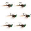 The Fly Fishing Place Tungsten Bead Tactical CDC Frenchie Czech Nymph Euro Nymphing Fly - 6 Flies Size 16 view 1