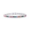 PAVOI 14K Gold Plated Brownish Multi Colored Cubic Zirconia Tennis Bracelet | White Gold Bracelets for Women | 7 Inches view 1