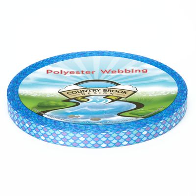 Country Brook Design - Mermaid Scales Photo Quality Polyester (1/2 Inch, 20 Yards)
