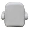 Pontoon Boat Non-Reclining Helm Seat LX801G | Low Back Gray Vinyl view 3