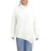 Vince Camuto Womens Plus Asymmetric Knit Turtleneck Sweater Ivory 1X view 1