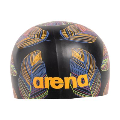 Arena Unisex Adult Poolish Molded Silicone Swim Cap for Training and Racing, One Size Fits Most, Falling Leaves