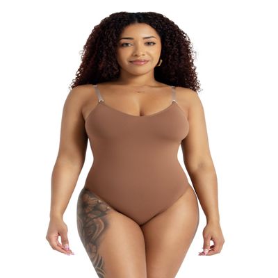Capezio Womens Camisole With Clear Transition Straps Leotard, Skintone 60, 3X US