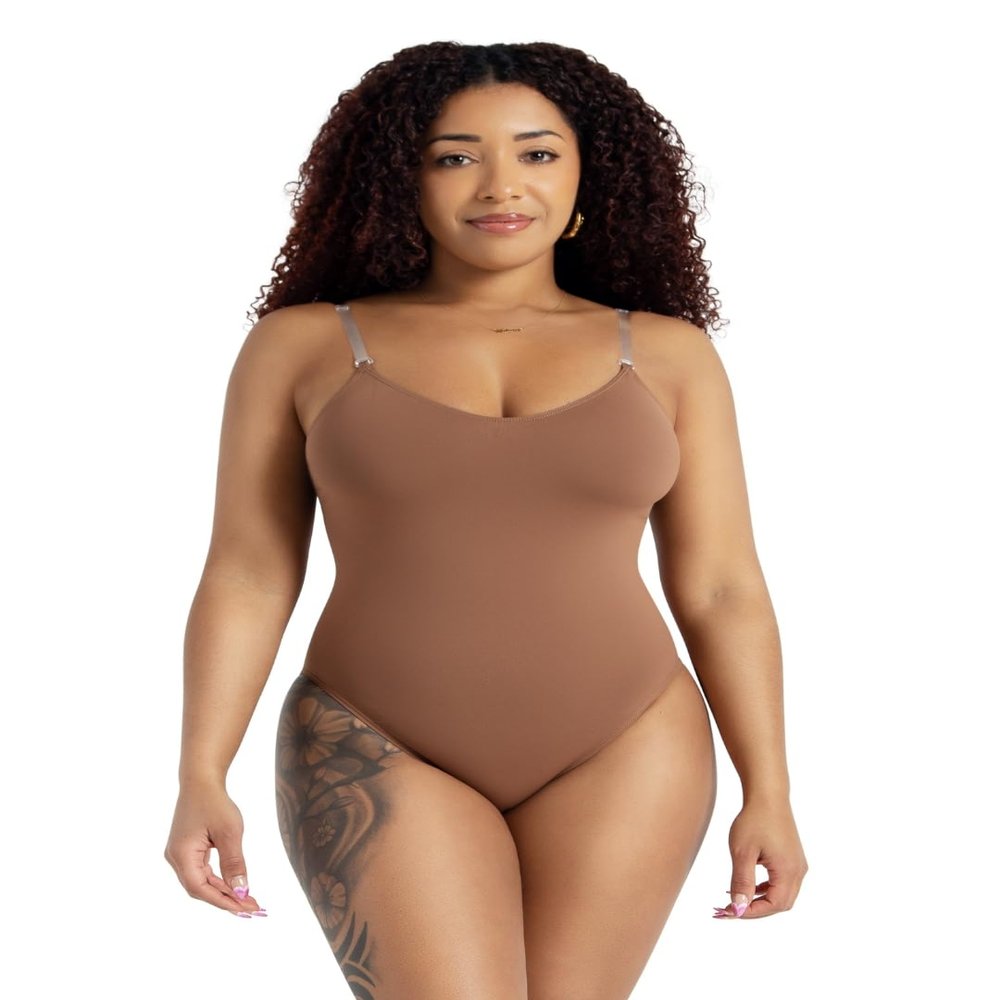 Capezio Womens Camisole With Clear Transition Straps Leotard, Skintone 60, 3X US