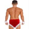 YiZYiF Men's Santa Costume Set Christmas 2 Piece Santa Claus Short Sleeve Top and Short Pants Set Red B XX-Large view 2