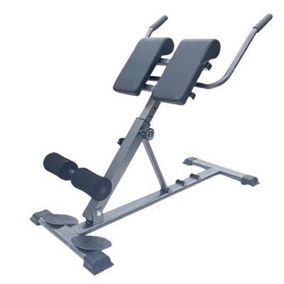IRON FIT Roman Chair Hyper Bench Back Extension - Full Body Exercise Hyperextension Adjustable Home Gym - AB Sit Up Bench Core Trainer, Abdominal Strength Training Equipment Lower Body Leg Workout