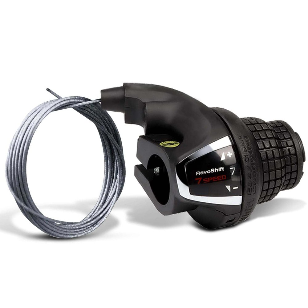 RainFlowwer Revoshift MTB Bike Bicycle Right Shift Lever, SL-RS35 7 Speed Twist Grip Gear, Mountain Bike Handle Shifter