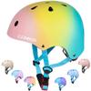 CELOID Kids Bike Helmet,Youth Skateboard Helmets for Ages 8-10-14 Years Boys GirlsAdjustable Multi-Sport Bicycle Skateboarding Football Roller Skating Scooter Balance Bike Helmet,Pink Blue view 1