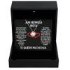 Love Knot Silver Necklace Luxury Box Para la nieta eligida de la abuela, Cadena personaliza para la nieta enojona de abuelo o mama con diseo y esti view 1