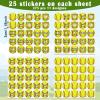 375 Pcs Softball Helmet Decals Award Self Adhesive Baseball Helmet Stickers Softball Baseball Decals Accessories for Girls Boys Women Men(Yellow) view 3