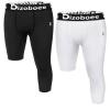 Dizoboee Youth Boys Compression Pants One Leg Short Leggings for Sports Kids Basketball Tights 2 Pack, White+Black (Right Short) XS view 1