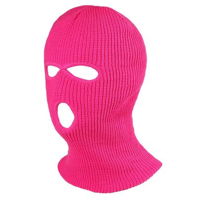 ROWAGY Men Knit Balaclava Face Mask Beanie Hat for Women Winter Windproof Cold Weather Warm Outdoor Sports Cycling Skull Cap Dark Rose
