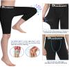 Dizoboee Youth Boys Compression Pants One Leg Short Leggings for Sports Kids Basketball Tights 2 Pack, White+Black (Right Short) L view 4