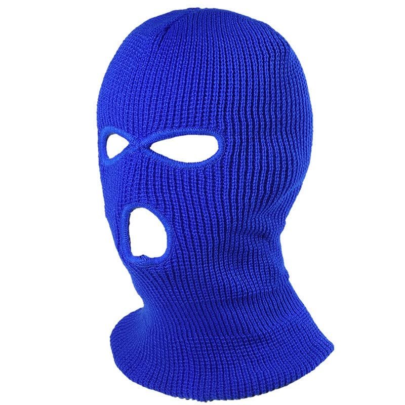 ROWAGY Men Knit Balaclava Face Mask Beanie Hat for Women Winter Windproof Cold Weather Warm Outdoor Sports Cycling Skull Cap Royal Blue
