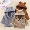 Ikevan Toddler Daily Tops Kids Fleece Lined Warm Shirt Jacket Plaid Long Sleeve Hooded Full Zip Baby Boys (Coffee, 2-3 Years) view 4