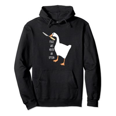 Peace Was Never An Option Funny Goose Trendy Clothing Pullover Hoodie