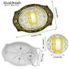 2 Pieces Belt Buckle Bolo Tie Small Set Golden Initial Letter A to Z Western Cowboy Costume Accessory for Men Women U view 3