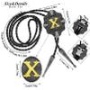 2 Pieces Belt Buckle Bolo Tie Small Set Golden Initial Letter A to Z Western Cowboy Costume Accessory for Men Women X view 2
