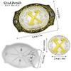2 Pieces Belt Buckle Bolo Tie Small Set Golden Initial Letter A to Z Western Cowboy Costume Accessory for Men Women X view 3