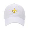 Baseball Cap Men Fleur de Lis Embroidered Washed Cotton Dad Hat Baseball Caps (White,7 5/8) view 1