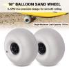 Futchoy 16" Beach Balloon Wheels, Replacement Sand Tires for Kayak Dolly Canoe Carts Buggy, 2-Pack, 176 lbs Loading (Grey, 16") view 3