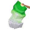 Aumulen Women 1 Piece Hand-made Real Silk Long Belly Dance Fan Veils(Right Hand Only) (Green white) view 2