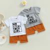 LIOMENGZI Toddler Baby Boys Shorts 2Pcs Baby Boys Summer Clothing Sets Short Sleeve T-shirt with Elastic Waist Shorts Outfit view 2