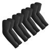Aegend 4 Pair Sun Protection Cooling Arm Sleeves Compression - Tattoo Cover up - Sun Sleeves for Men Women Youth view 1