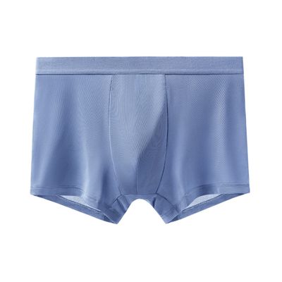 Dressnu Men's ice silk underwear Summer underwear Men's comfortable breathable Blue * 3 pieces 4XL